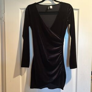 Black Velvet Bodycon Dress